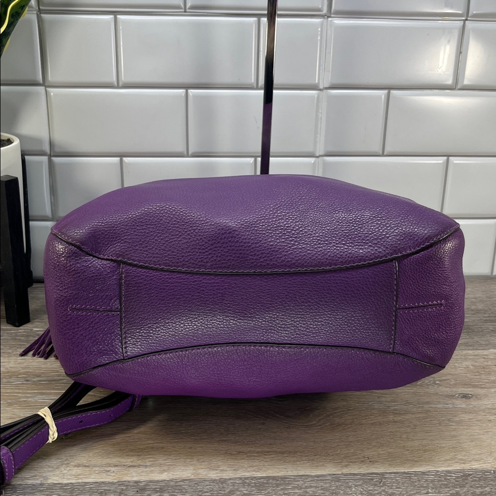 0880 Michael Kors purple pebble leather hobo 258570880 - Picture 3 of 16